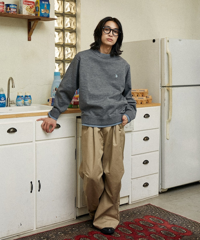 U.S. POLO ASSN. FAKE LAYERED KNIT 長袖刺繡LOGO針織衫