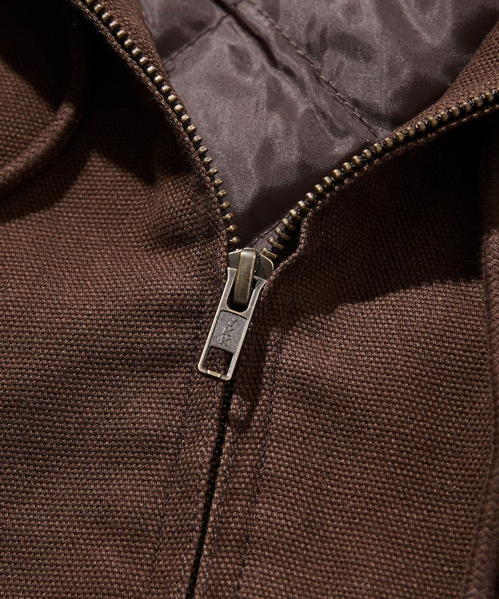FREAK'S STORE vintage-finished zip-up duck Jacket 復古拉鍊連帽外套