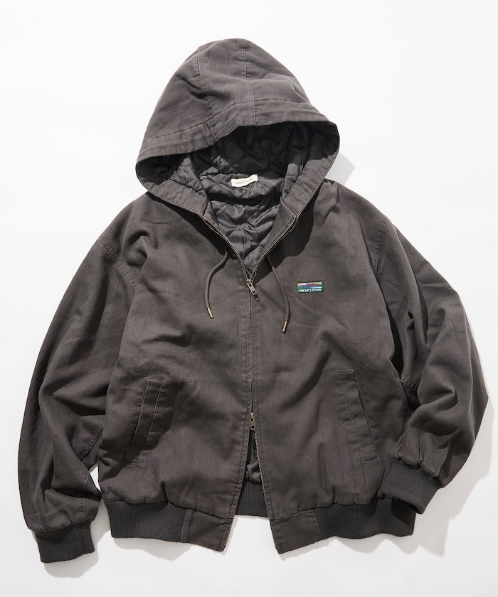 FREAK'S STORE vintage-finished zip-up duck Jacket 復古拉鍊連帽外套