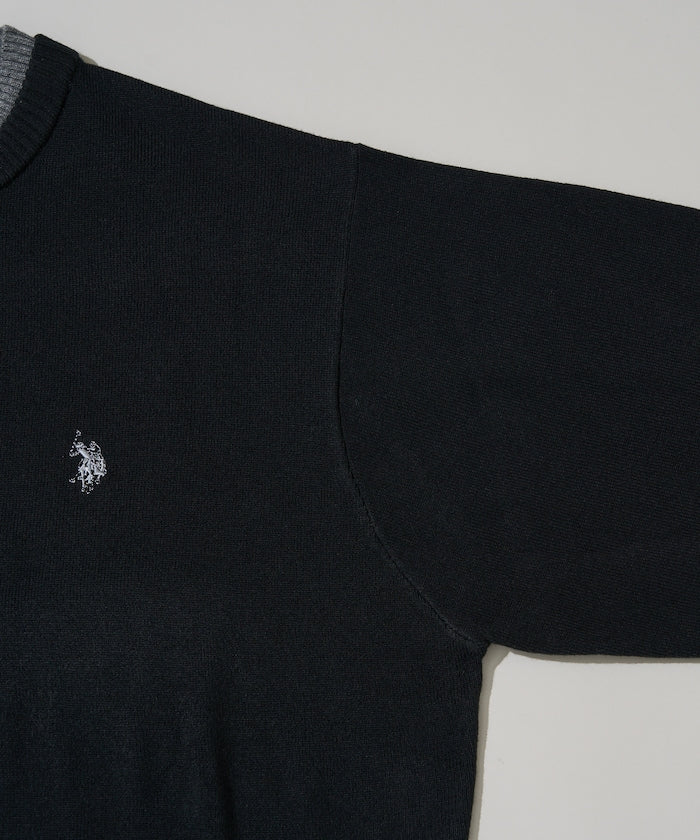 U.S. POLO ASSN. FAKE LAYERED KNIT 長袖刺繡LOGO針織衫