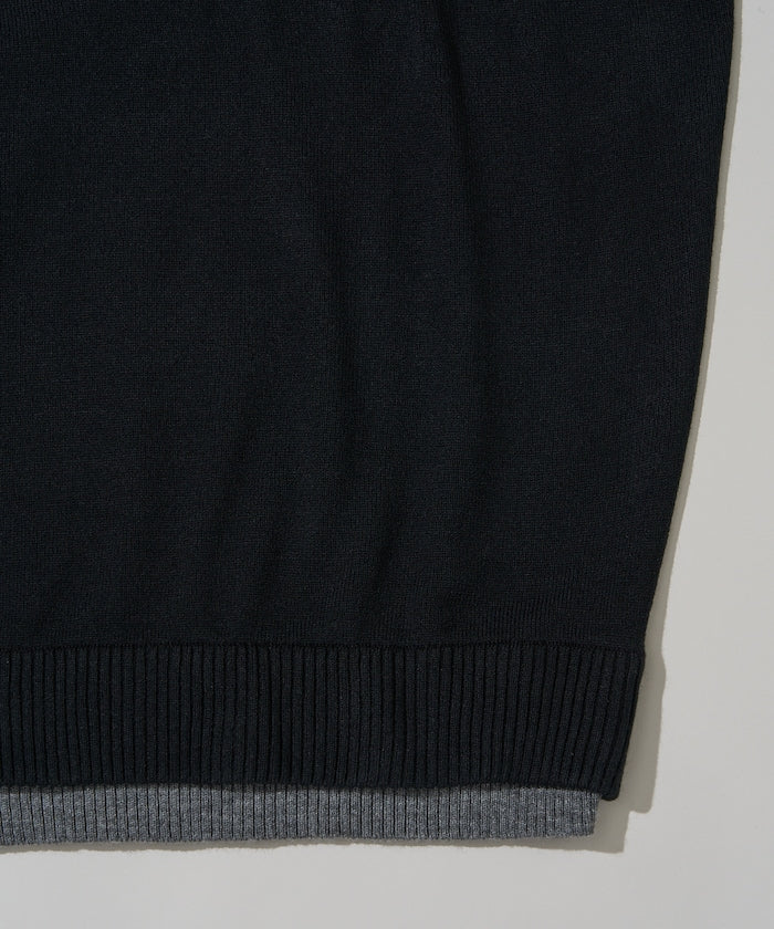 U.S. POLO ASSN. FAKE LAYERED KNIT 長袖刺繡LOGO針織衫