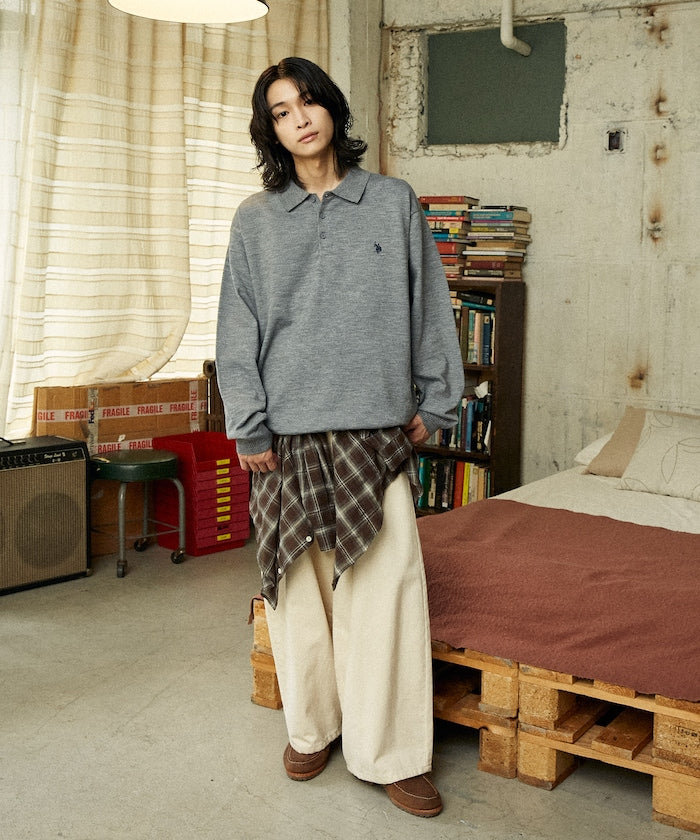 U.S. POLO ASSN. SWEAT LIKE KNIT POLO 長袖針織POLO衫