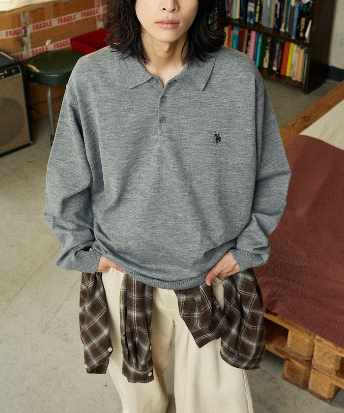 U.S. POLO ASSN. SWEAT LIKE KNIT POLO 長袖針織POLO衫