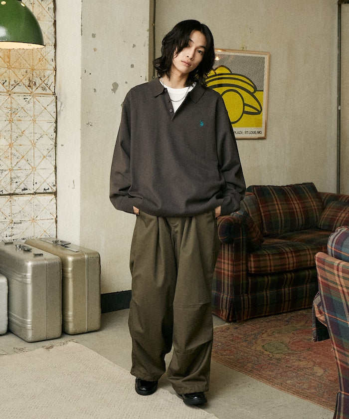 U.S. POLO ASSN. SWEAT LIKE KNIT POLO 長袖針織POLO衫