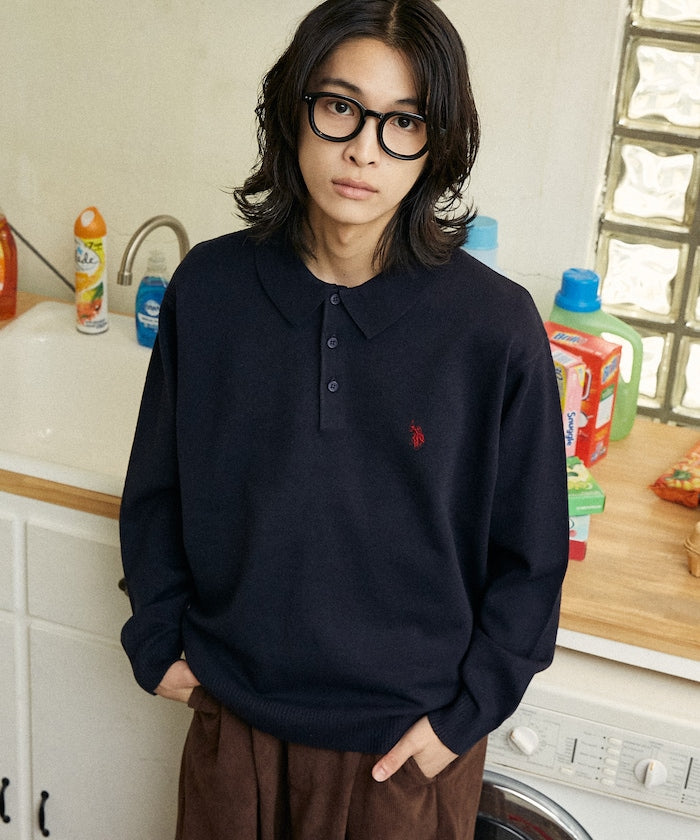 U.S. POLO ASSN. SWEAT LIKE KNIT POLO 長袖針織POLO衫