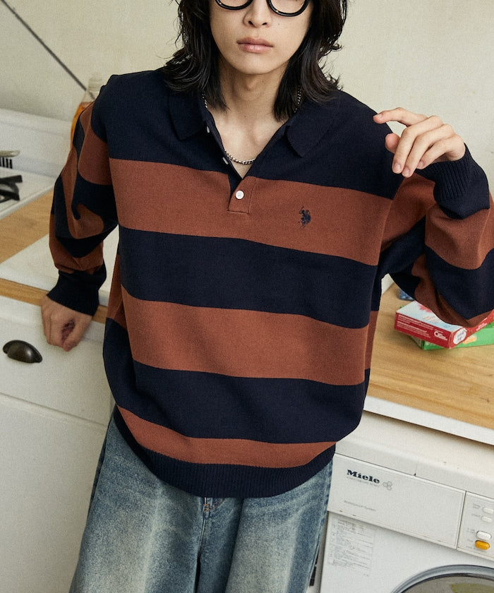 U.S. POLO ASSN. SWEAT LIKE KNIT POLO 長袖針織POLO衫
