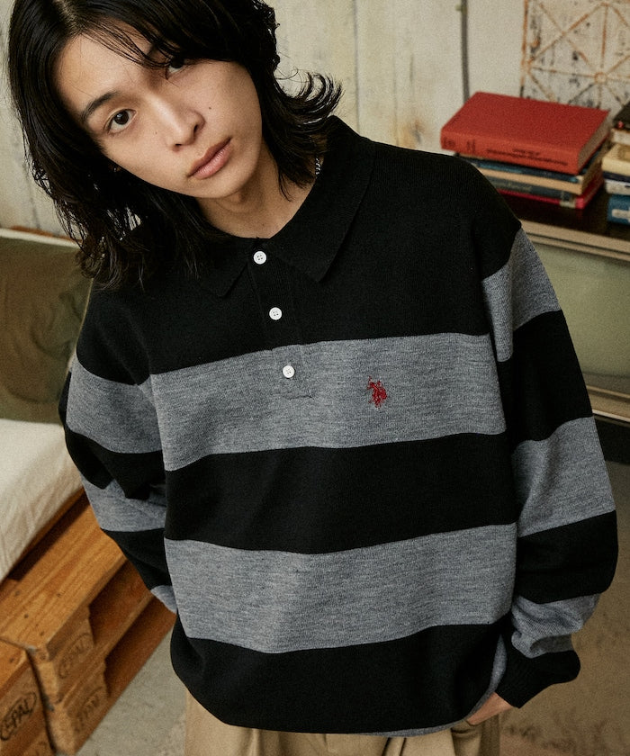 U.S. POLO ASSN. SWEAT LIKE KNIT POLO 長袖針織POLO衫