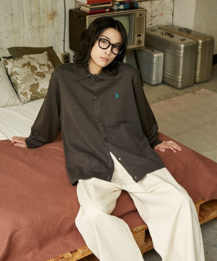 U.S. POLO ASSN. POLO KNIT CARDIGAN 刺繡LOGO POLO針織開襟衫
