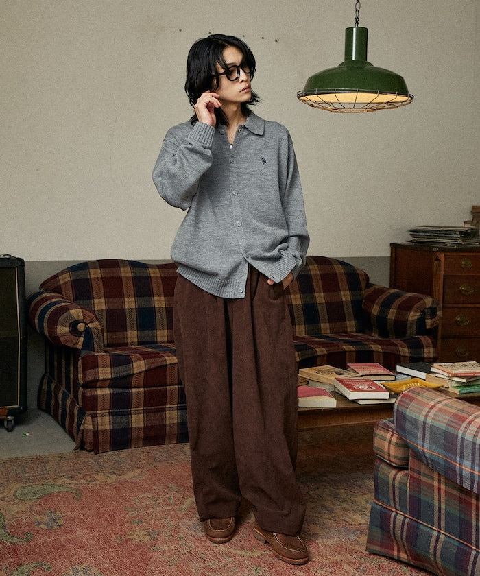 U.S. POLO ASSN. POLO KNIT CARDIGAN 刺繡LOGO POLO針織開襟衫