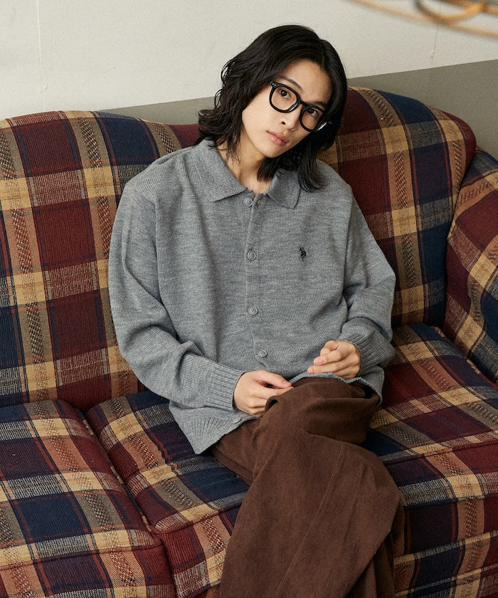 U.S. POLO ASSN. POLO KNIT CARDIGAN 刺繡LOGO POLO針織開襟衫