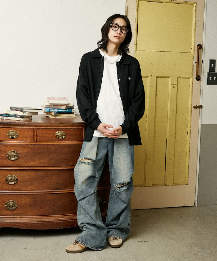 U.S. POLO ASSN. POLO KNIT CARDIGAN 刺繡LOGO POLO針織開襟衫