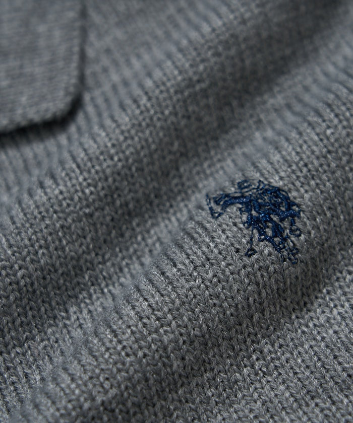 U.S. POLO ASSN. POLO KNIT CARDIGAN 刺繡LOGO POLO針織開襟衫