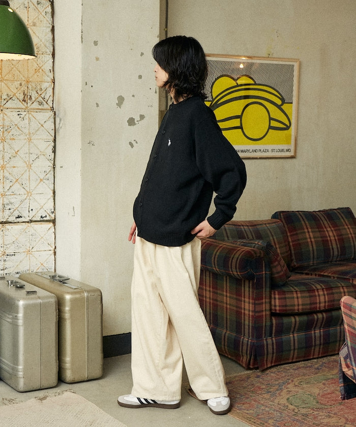 U.S. POLO ASSN. CREW NECK KNIT CARDIGAN 刺繡LOGO 圓領針織開襟衫