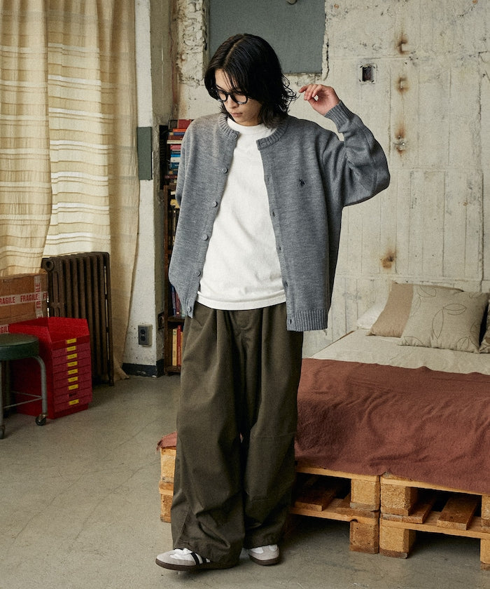 U.S. POLO ASSN. CREW NECK KNIT CARDIGAN 刺繡LOGO 圓領針織開襟衫