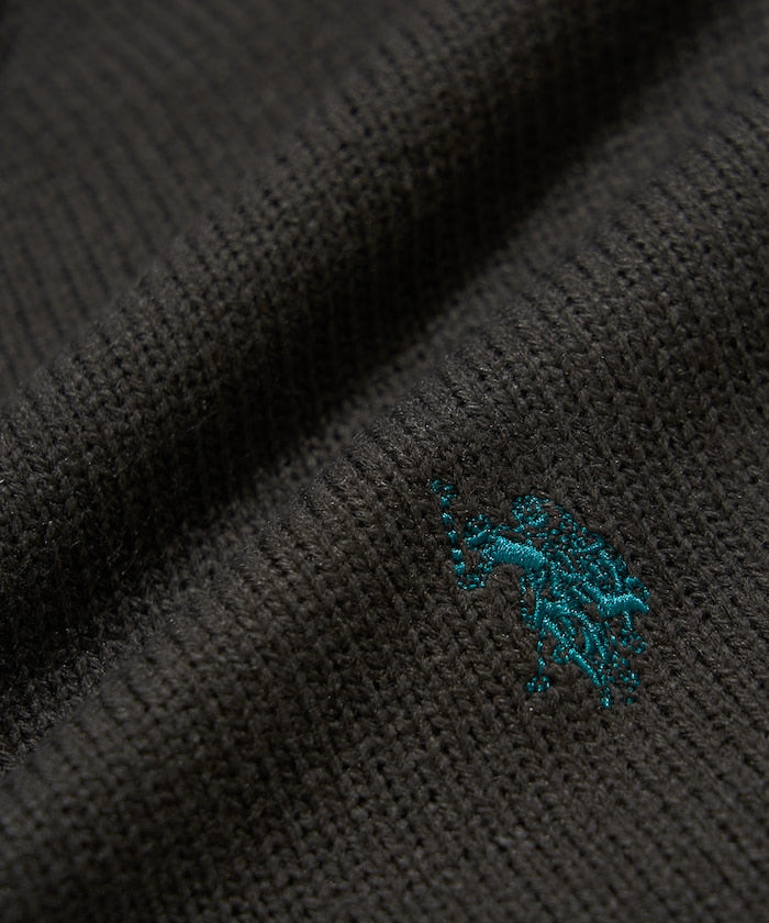 U.S. POLO ASSN. CREW NECK KNIT CARDIGAN 刺繡LOGO 圓領針織開襟衫
