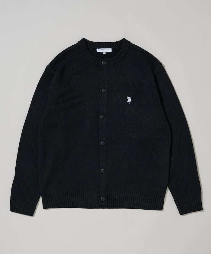 U.S. POLO ASSN. CREW NECK KNIT CARDIGAN 刺繡LOGO 圓領針織開襟衫