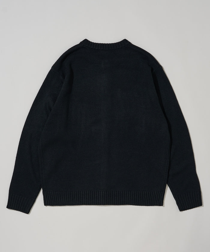 U.S. POLO ASSN. CREW NECK KNIT CARDIGAN 刺繡LOGO 圓領針織開襟衫