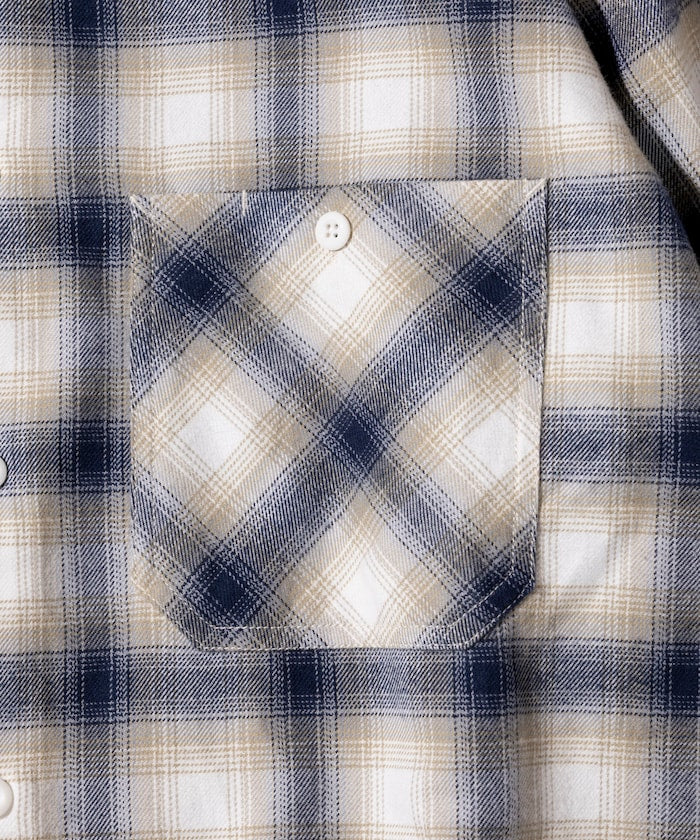RED KAP flannel cropped long-sleeve work shirt 法蘭絨長袖格紋襯衫