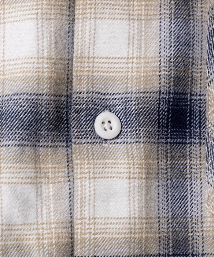 RED KAP flannel cropped long-sleeve work shirt 法蘭絨長袖格紋襯衫