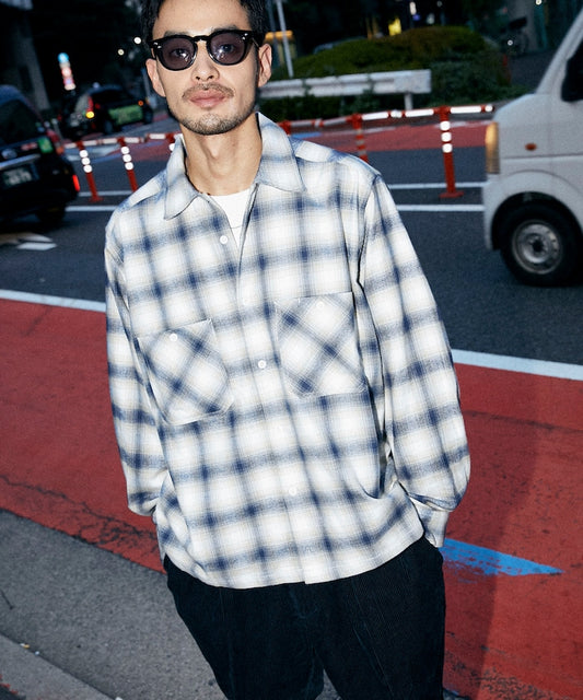 RED KAP flannel cropped long-sleeve work shirt 法蘭絨長袖格紋襯衫