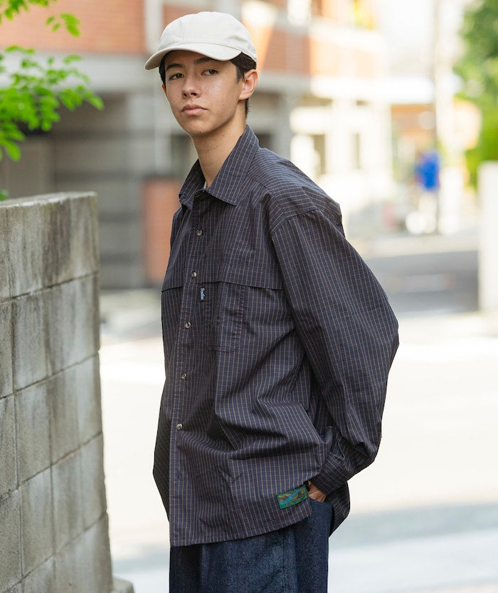 FREAK'S STORE x Foxfire fishing pocket long sleeve check shirt 長袖格紋口袋襯衫