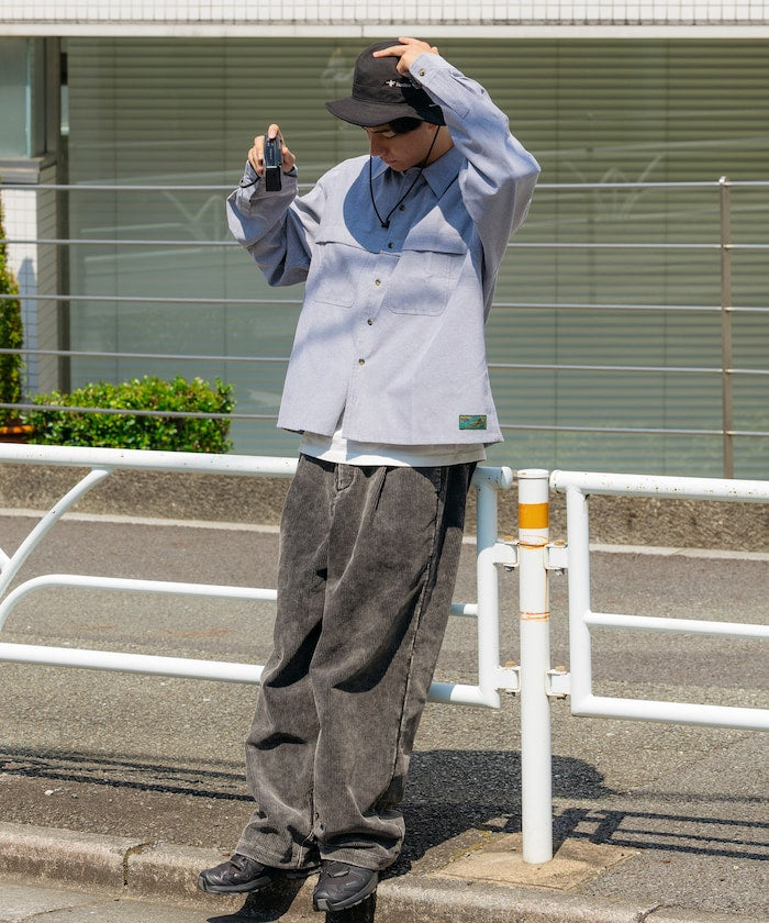 FREAK'S STORE x Foxfire Oxford Cropped Fishing Pocket Long Sleeve Shirt 短板牛津口袋襯衫