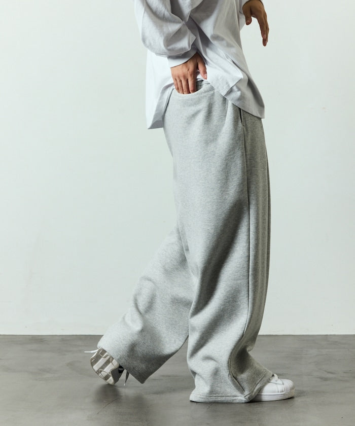 FREAK'S STORE Wide silhouette bonded Pants 休閒運動褲