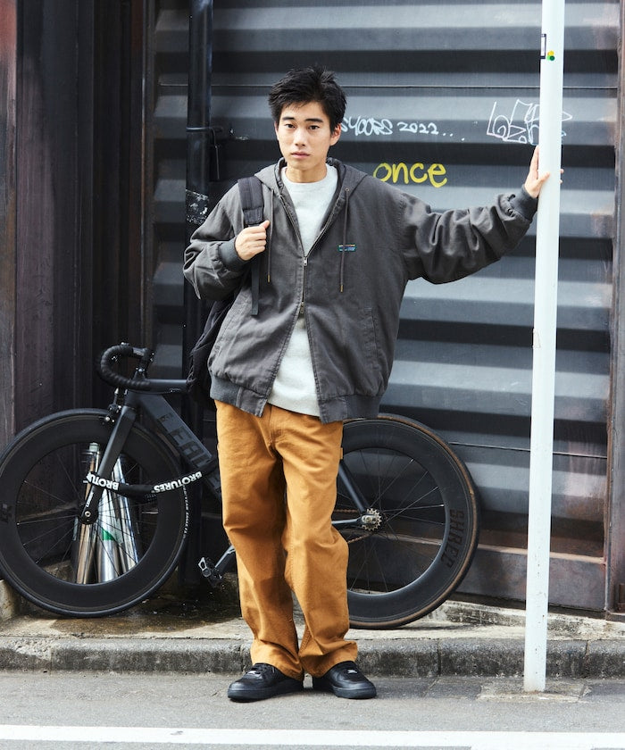 FREAK'S STORE vintage-finished zip-up duck Jacket 復古拉鍊連帽外套