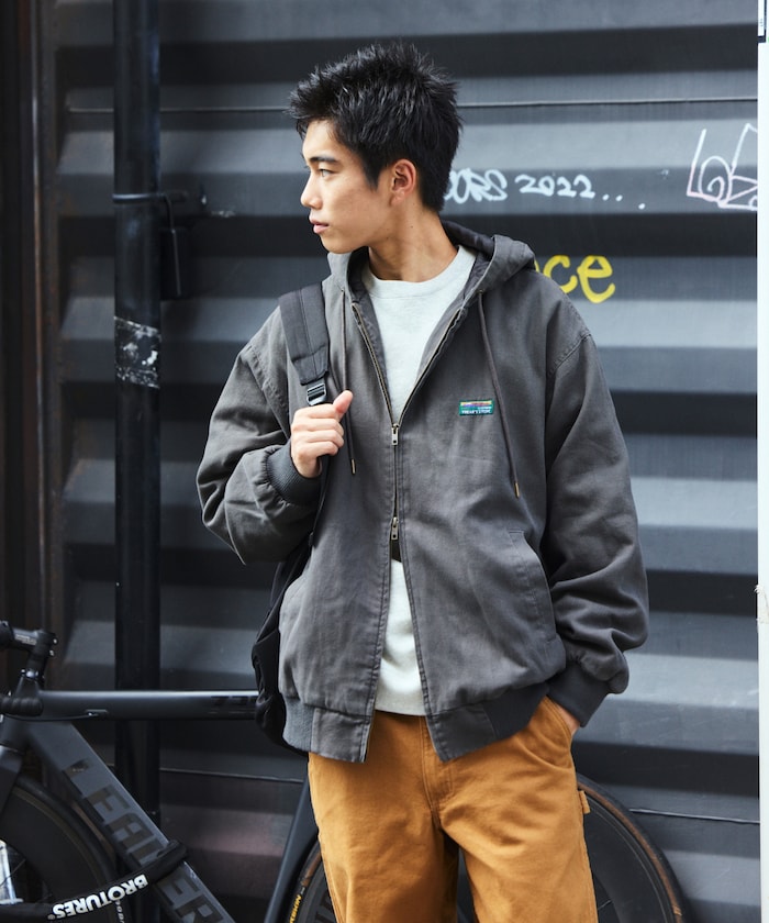 FREAK'S STORE vintage-finished zip-up duck Jacket 復古拉鍊連帽外套