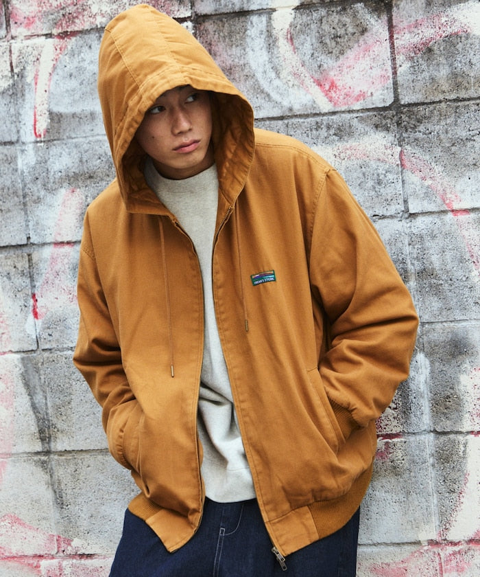 FREAK'S STORE vintage-finished zip-up duck Jacket 復古拉鍊連帽外套