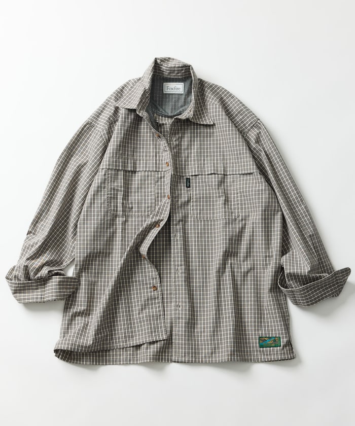 FREAK'S STORE x Foxfire fishing pocket long sleeve check shirt 長袖格紋口袋襯衫