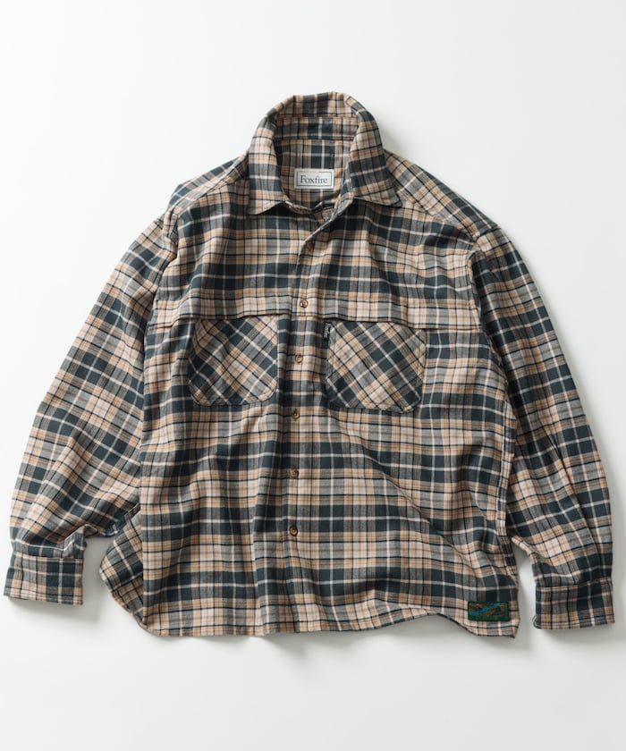 FREAK'S STORE x Foxfire pocket long sleeve flannel check shirt 長袖釣魚口袋法蘭絨襯衫