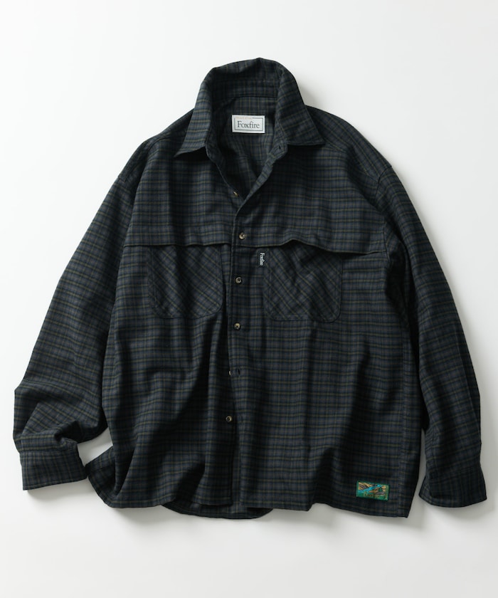 FREAK'S STORE x Foxfire pocket long sleeve flannel check shirt 長袖釣魚口袋法蘭絨襯衫