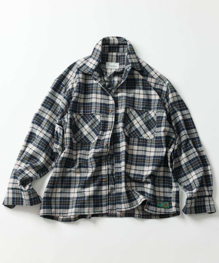 FREAK'S STORE x Foxfire pocket long sleeve flannel check shirt 長袖釣魚口袋法蘭絨襯衫