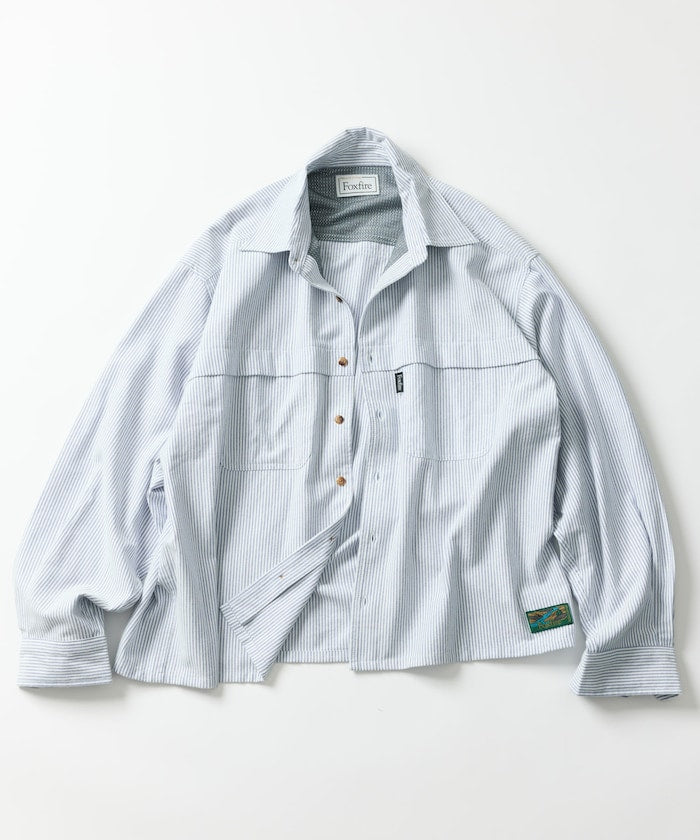 FREAK'S STORE x Foxfire Oxford Cropped Fishing Pocket Long Sleeve Shirt 短板牛津口袋襯衫