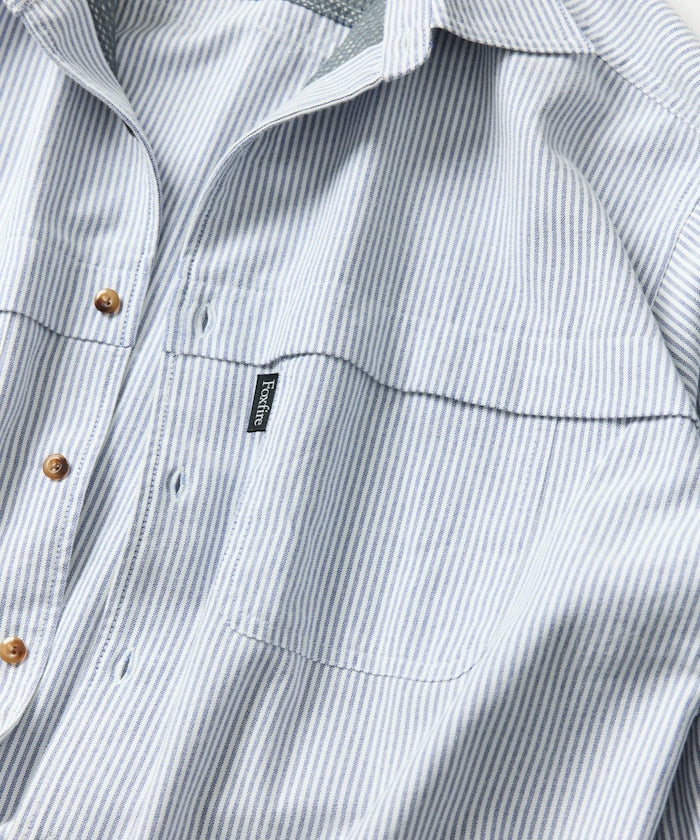 FREAK'S STORE x Foxfire Oxford Cropped Fishing Pocket Long Sleeve Shirt 短板牛津口袋襯衫