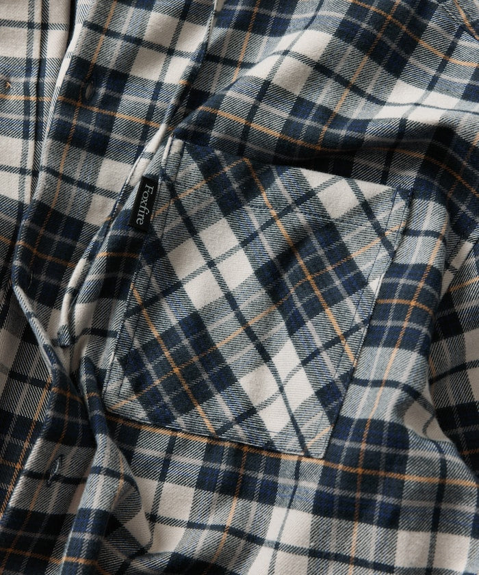 FREAK'S STORE x Foxfire relaxed fit flannel check hoodie shirt 寬版法蘭絨格紋連帽衫
