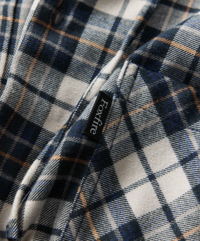FREAK'S STORE x Foxfire relaxed fit flannel check hoodie shirt 寬版法蘭絨格紋連帽衫