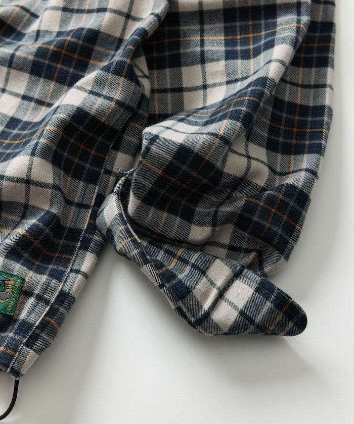 FREAK'S STORE x Foxfire relaxed fit flannel check hoodie shirt 寬版法蘭絨格紋連帽衫