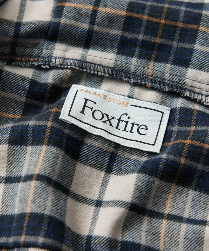 FREAK'S STORE x Foxfire relaxed fit flannel check hoodie shirt 寬版法蘭絨格紋連帽衫