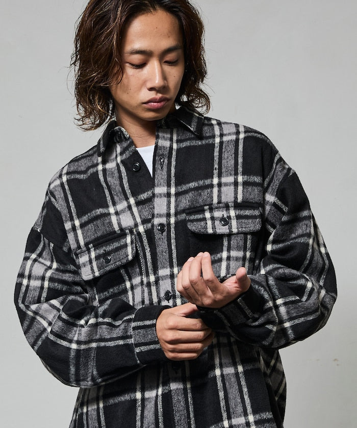 FREAK'S STORE Relax Fit Heavy Flannel Check Shirt 寬版重磅法蘭絨格紋襯衫