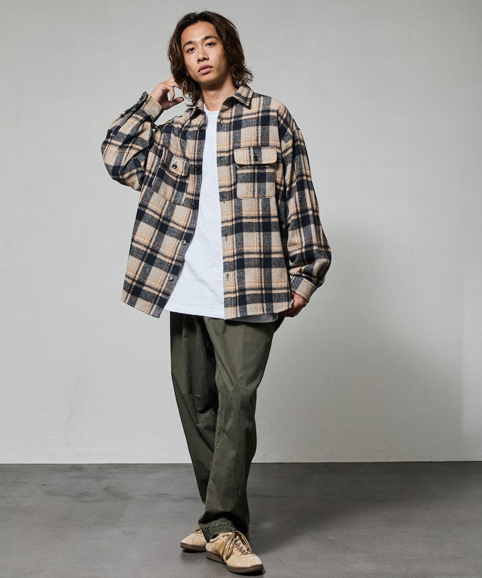 FREAK'S STORE Relax Fit Heavy Flannel Check Shirt 寬版重磅法蘭絨格紋襯衫
