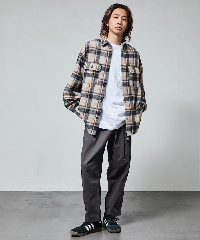 FREAK'S STORE Semi-wide silhouette climbing Pants 打褶休閒登山褲
