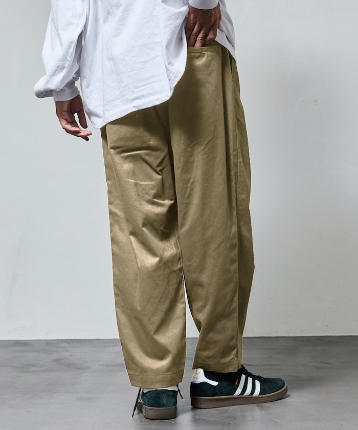 FREAK'S STORE Semi-wide silhouette climbing Pants 打褶休閒登山褲