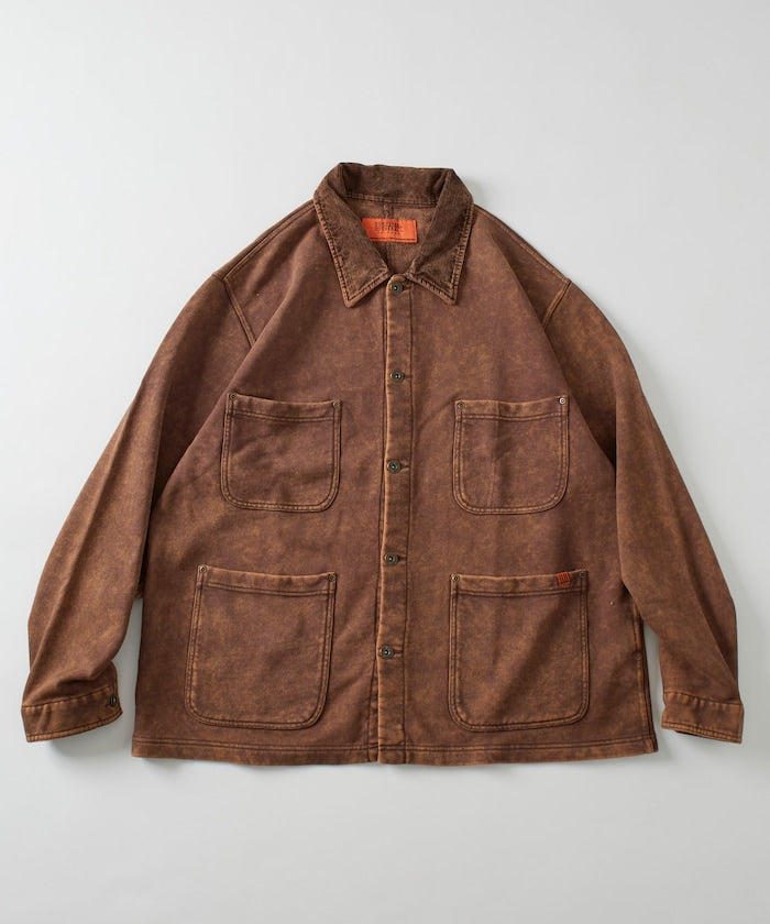 UNIVERSAL OVERALL powder-finished corduroy collar sweatshirt coverall 復古燈芯絨領工裝外套