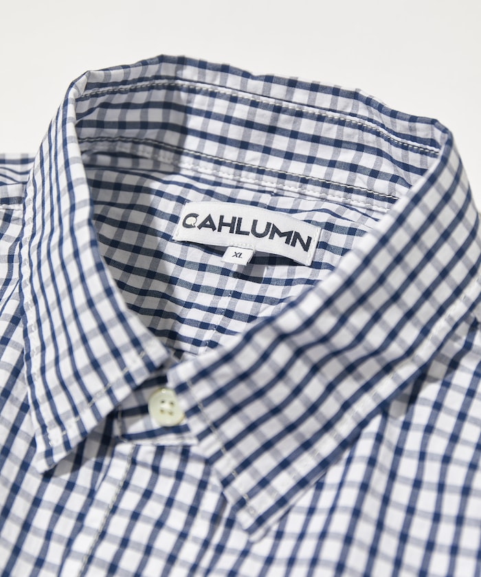 CAHLUMN Magazine Pocket Broad Shirt 寬版長袖格子口袋襯衫