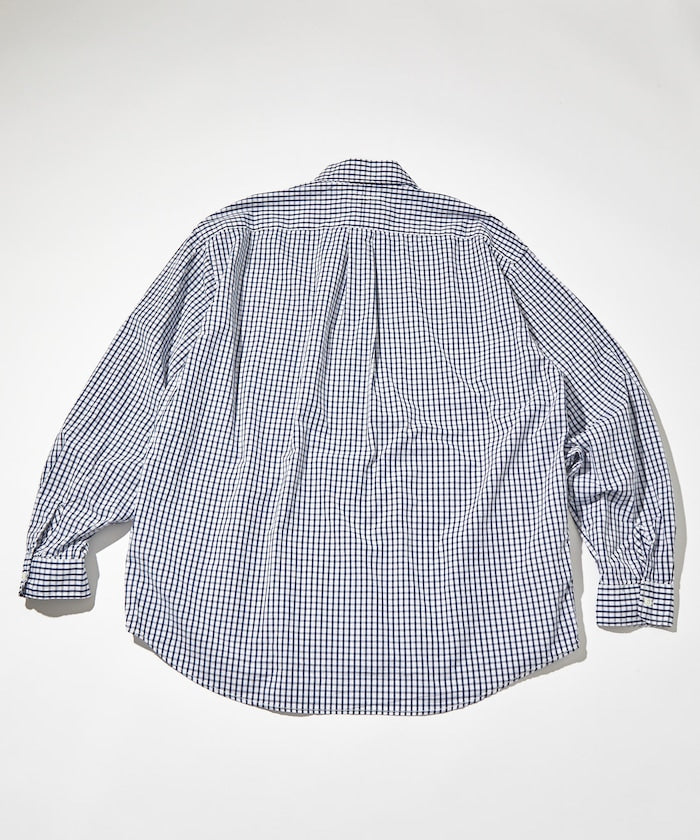 CAHLUMN Magazine Pocket Broad Shirt 寬版長袖格子口袋襯衫