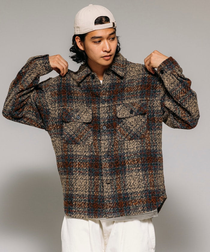 FREAK'S STORE CPO Check Shirt Jacket 毛呢格紋襯衫夾克