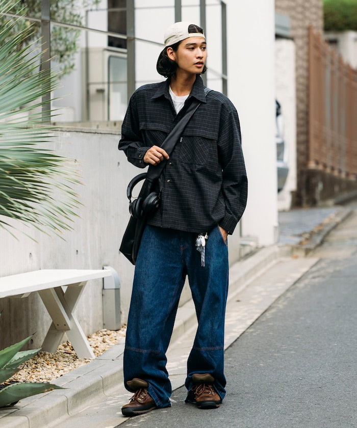 FREAK'S STORE x Foxfire pocket long sleeve flannel check shirt 長袖釣魚口袋法蘭絨襯衫