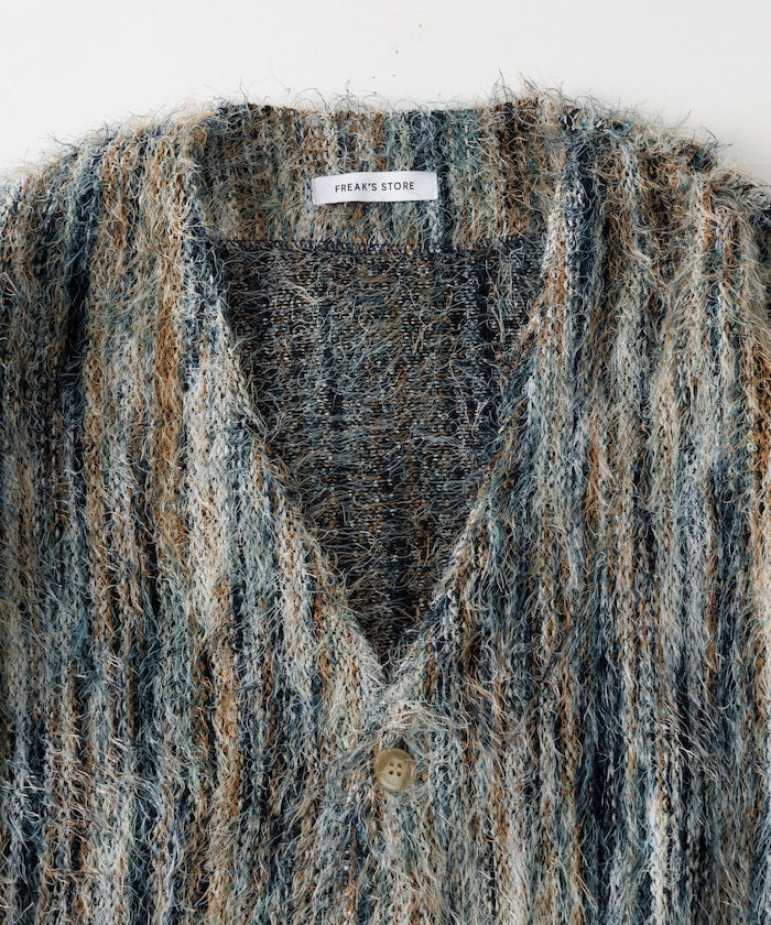 FREAK'S STORE Relaxed Fit Knit Multi-Striped Cardigan 寬鬆針織條紋開襟衫